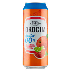 Okocim Radler Piwo bezalkoholowe z lemoniadą sycylijska pomarańcza z limonką 500 ml