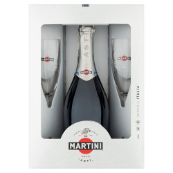 Martini Asti D.O.C.G. Wino białe słodkie musujące włoskie 750 ml i 2 kieliszki