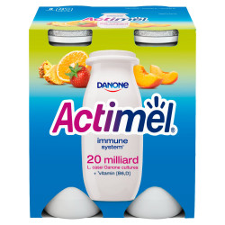 Danone Actimel Mleko fermentowane o smaku wieloowocowym 400 g (4 x 100 g)
