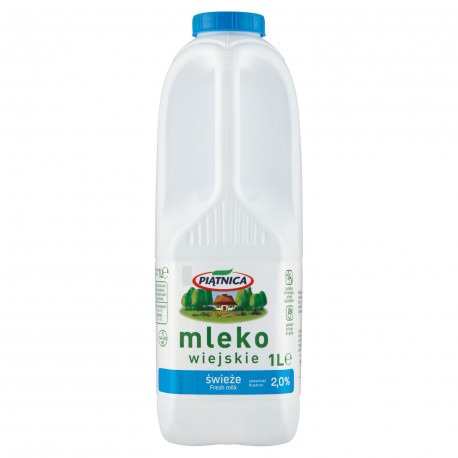 Piątnica Mleko wiejskie świeże 2,0% 1 l