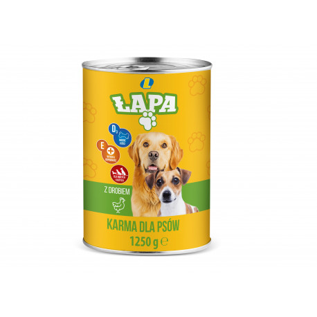 Karma dla psów Łapa z drobiem 1250 g Lewiatan