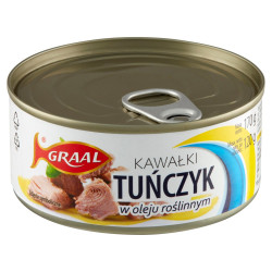 Graal Tuńczyk kawałki w oleju roślinnym 170 g