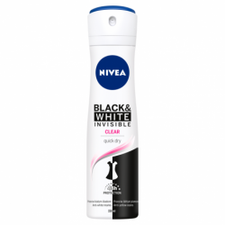 NIVEA Black&White Invisible Clear Antyperspirant w aerozolu 150 ml