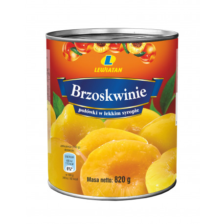 Brzoskwinie w lekkim syropie 820 g Lewiatan