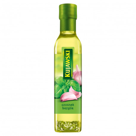 Kujawski Olej rzepakowy z pierwszego tłoczenia z czosnkiem i bazylią 250 ml