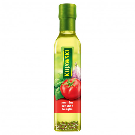 Kujawski Olej rzepakowy z pierwszego tłoczenia z pomidorami czosnkiem i bazylią 250 ml
