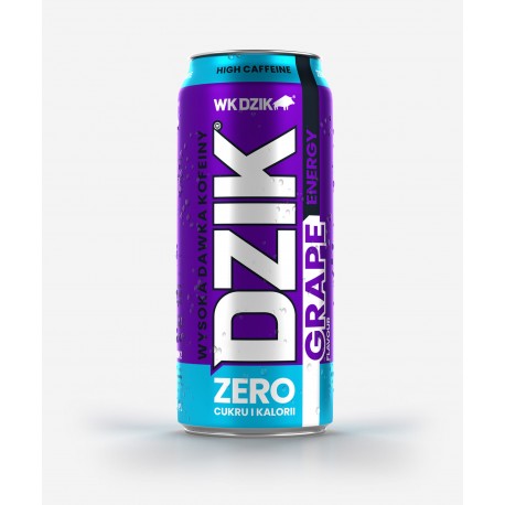 WK Dzik Napój energetyzujący grape zero cukru i kalorii 500ml