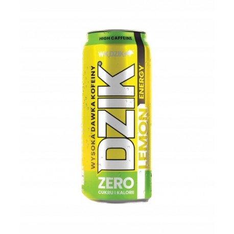 WK Dzik Napój energetyzujący lemon zero cukru i kalorii 500ml