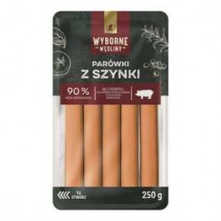 PARÓWKI Z SZYNKI WYBORNE WĘDLINY 250 g MW LEWIATAN
