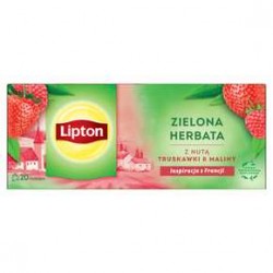 Lipton Herbata zielona malina i truskawka 20 torebek