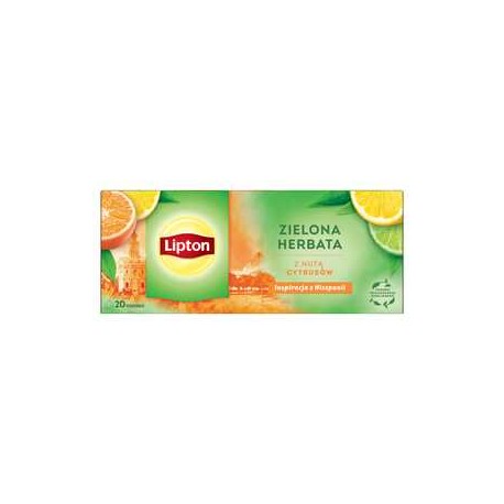 Lipton Herbata zielona cytrusowa 20 torebek
