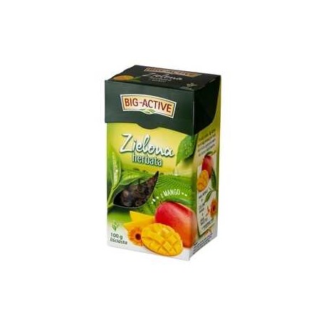 HERBATA LIŚĆ BIG-ACTIVE ZIELONA MANGO 100 g HERBAPOL