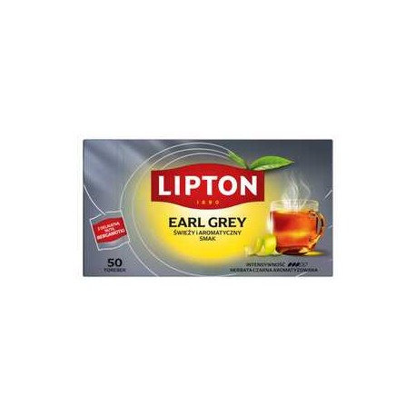 Lipton Earl Grey Herbata czarna (50 torebek)