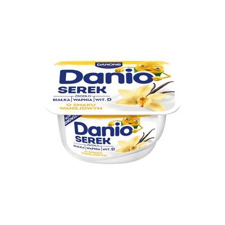 Danone Danio Serek homogenizowany o smaku waniliowym 130 g