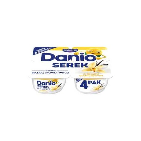 Danone Danio Serek homogenizowany o smaku waniliowym  (4 x 130 g)