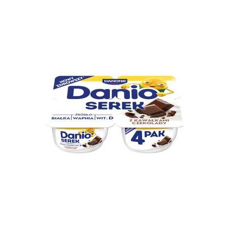 Danone Danio Extra Serek homogenizowany z czekoladą 520 g (4 x 130 g)