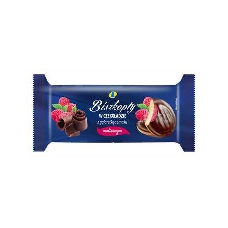 Biszkopty z galaretką o smaku malinowym 135 g