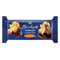 Biszkopty z galaretką o smaku pomarańczowym 135 g Lewiatan