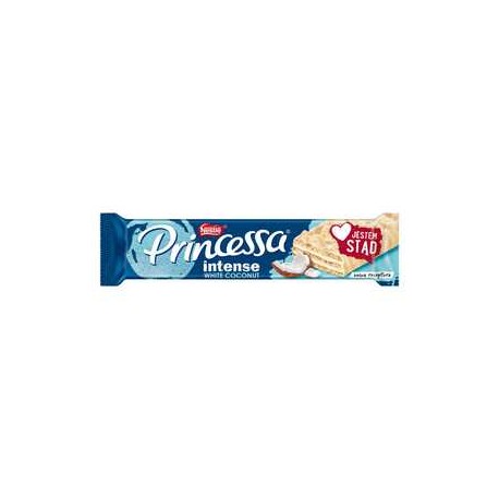 Princessa Intense White Coconut Wafel z kremem kokosowym oblany białą czekoladą 30,5 g