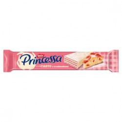 Princessa Kolorowy wafel o smaku ciasta z truskawkami 40 g
