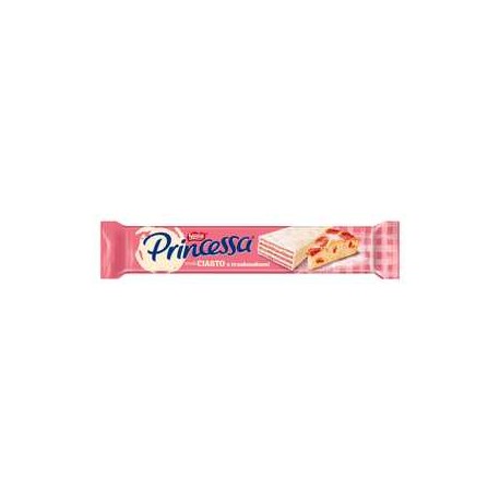 Princessa Kolorowy wafel o smaku ciasta z truskawkami 40 g
