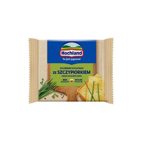 Hochland Ser kremowy w plastrach ze szczypiorkiem 130 g