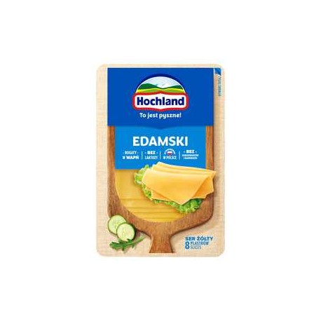 Hochland Ser żółty Edamski w plastrach 135 g