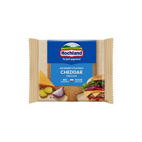 Hochland Ser kremowy Cheddar w plastrach 130 g