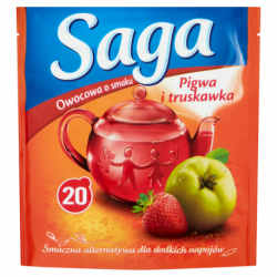 Saga Herbatka owocowa o smaku pigwa i truskawka 34 g (20 torebek)
