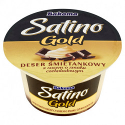 Bakoma Satino Gold Deser śmietankowy z sosem o smaku czekoladowym 140 g