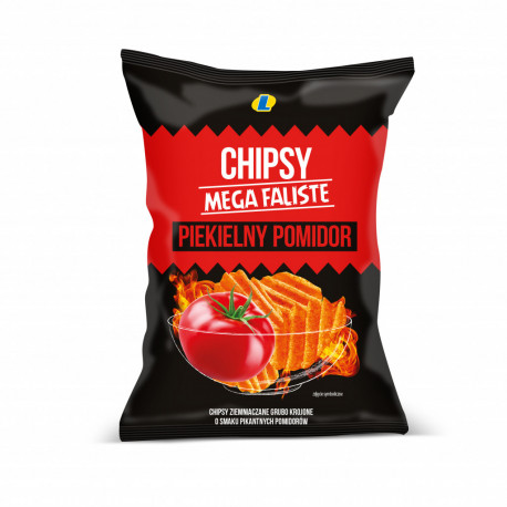 Chipsy mega faliste piekielny pomidor 140 g Lewiatan