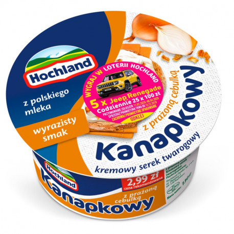 Hochland Kanapkowy serek kremowy z prażoną cebulką 130 g