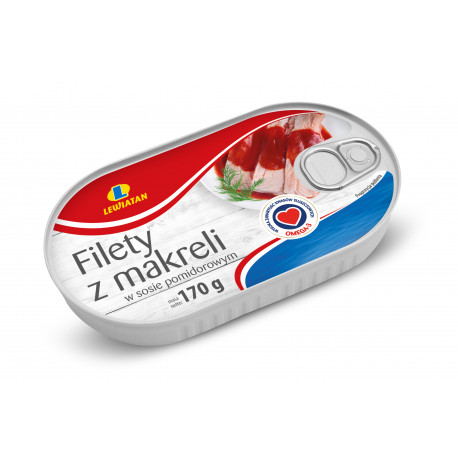 Filety z makreli w sosie pomidorowym 170 g Lewiatan