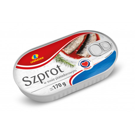 Szprot w sosie pomidorowym 170g Lewiatan