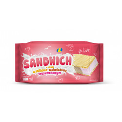Lody Sandwich o smaku waniliowo-czekoladowo-truskawkowym 180 ml