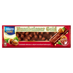 Alpen Gold nussbeisser czekolada mleczna z całymi orzechami laskowymi 220 g