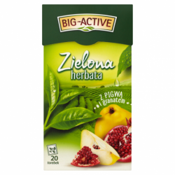 Big-Active Zielona herbata z pigwą i granatem 34 g (20 torebek)