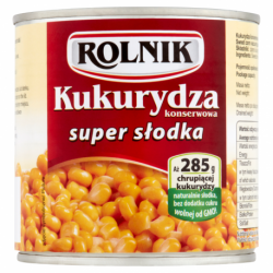 Rolnik Kukurydza konserwowa super słodka 340 g