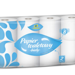 Papier toaletowy biały 8 rolek Lewiatan