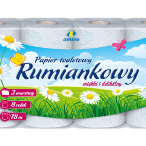 Papier toaletowy rumiankowy 3-warstwowy 8 rolek Lewiatan