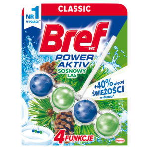Bref WC Power Aktiv Zawieszka myjąco-zapachowa do muszli WC sosnowy las 50 g