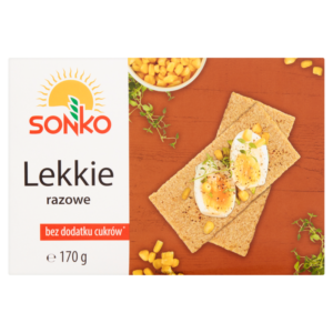 Sonko Pieczywo chrupkie Lekkie razowe 170 g (32 sztuki)