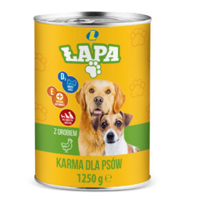 Karma dla psów Łapa z drobiem 1250 g Lewiatan