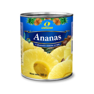 Ananasy w plastrach w lekkim syropie 565 g Lewiatan