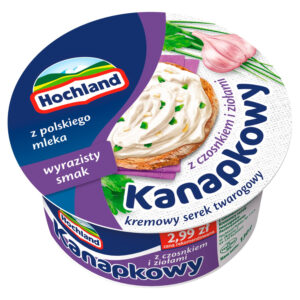 Hochland Kanapkowy serek kremowy z czosnkiem i ziołami 130 g