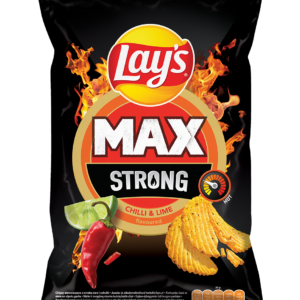 Lay's Strong Chipsy ziemniaczane karbowane o smaku ostrego chilli i limonki 120 g