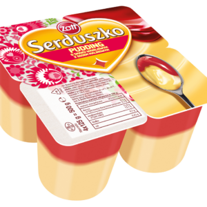 Zott Serduszko Pudding wanilia/malina 500 g (4 x 125 g)