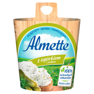 Almette Puszysty serek twarogowy z ogórkiem i ziołami 150 g