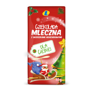 Czekolada mleczna z orzeszkami arachidowymi 80 g Lewiatan