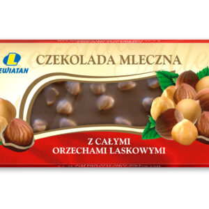 Czekolada mleczna z orzechami laskowymi 100 g Lewiatan